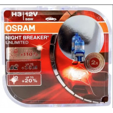 Лампа головного світла Osram H3 55W 64151nbu Night Breaker Unlimited -2026110% (2 шт)