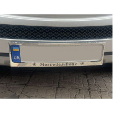 Рамка під номер хром Mercedes (1 шт, нержавіюча сталь) для Mercedes-Benz