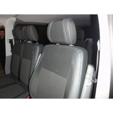 Авточохли (екошкіра та тканина, Premium) Повний салон для Volkswagen T5 Caravelle 2004-2010 рр