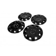 Ковпаки чорні ABS R16 (1-катковий, 4 шт) для Mercedes Sprinter W906 2006-2018 рр