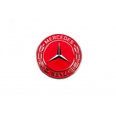 Заглушка замість емблеми на капот Mercedes (червона, 57мм) для Mercedes-Benz