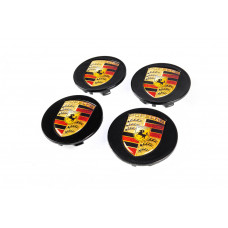 Заглушки у диски 76/71мм чорні (4 шт) для Porsche