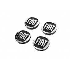 Ковпачки на диски 59/55 мм чорні (4 шт) для Fiat