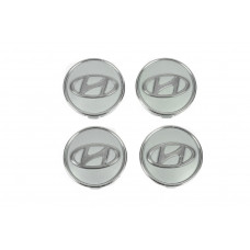 Ковпачки диски сірі hyun60tur-sir (59мм на 55мм, 4 шт) для Hyundai