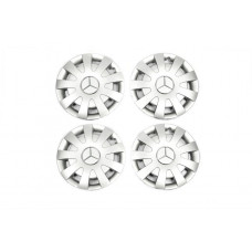 Ковпаки сірі ABS (1-катковий, 4 шт) для Mercedes Sprinter W907/W910 2018- рр