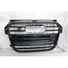 Передня решітка S-style V-2 (2010-2014, чорна з хромом) для Ауди A1 рр