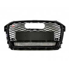 Передня решітка RS-style з написом Quattro (2014-2018, чорна) для Ауди A1 рр