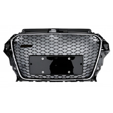 Передня решітка RS-style (2012-2016, чорна з хромом) для Ауди A3 рр