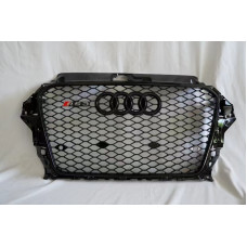 Передня решітка RS-style (2012-2016, чорна) для Ауди A3 рр