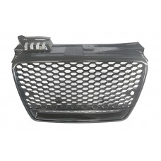 Передня решітка RS-style V-2 (без лого, чорна з хромом) для Ауди A4 B7 2004-2008 рр