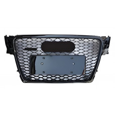 Передня решітка RS-style V-1 (2007-2011, чорна з хромом) для Ауди A4 B8 рр