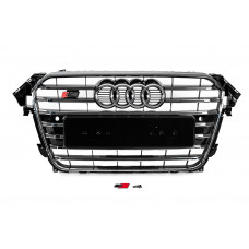 Передня решітка S-style (2012-2015, чорна з хромом) для Ауди A4 B8 рр