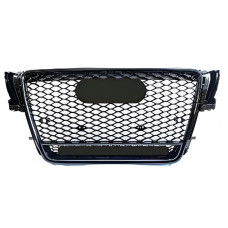 Передня решітка RS-style з написом Quattro (2007-2011, чорна) для Ауди A5 рр