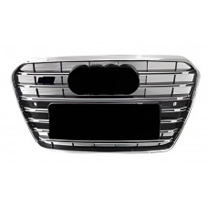 Передня решітка S-style (2011-2015, чорназ хромом) для Ауди A5 рр