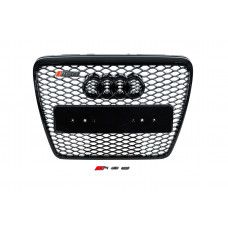 Передня решітка RS-style (чорна) для Ауди A6 C6 2004-2011 рр