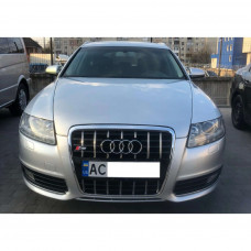 Передня решітка S-style (чорна з хромом) для Ауди A6 C6 2004-2011 рр