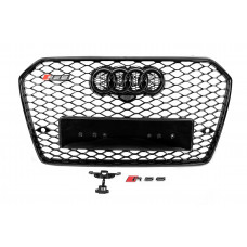 Передня чорна решітка RS-style (2014-2017) для Ауди A6 C7 рр