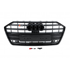 Передня решітка S-style (чорна) для Ауди A6 C8 2018-2025 рр