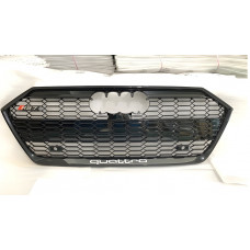 Передня решітка RS-Style з написом Quattro (чорна) для Ауди A7 2018- рр