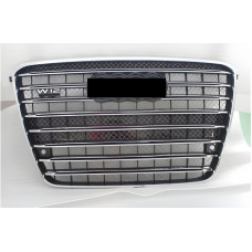 Передня решітка (2010-2013, чорна з хромом) для Ауди A8 рр