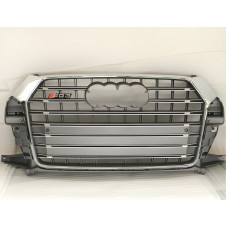 Передня решітка SQ-Style (2015-2019, чорна з хромом) для Ауди Q3 рр