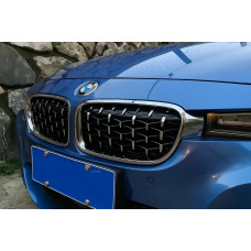 Ніздрі Diamond Silver (хром окантовка) для BMW 3 серія F30/F31 2012-2019 рр