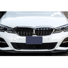 Ніздрі M-Look V2 (2018-2022, чорний глянець з хром окантовкою) для BMW 3 серія G20/G21 2018- рр