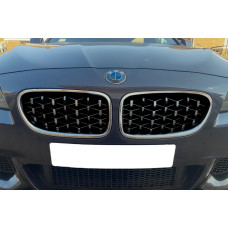 Ніздрі Diamond Silver (хром окантовка) для BMW 5 серія F10/F11 2010-2016 рр