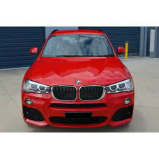 Ніздрі M-Look (2014-2018, чорний глянець з хром окантовкою) для BMW X3 F25 рр