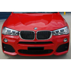 Ніздрі M-Look (чорний глянець з хром окантовкою) для BMW X4 F26 2014-2018 рр