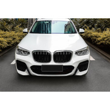 Ніздрі M-Look (2018-2021, чорний глянець з хром окантовкою) для BMW X3 G01 2018- рр