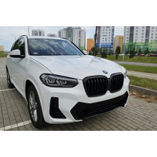 Ніздрі 1 Bar (2021-2026, чорний матовий) для BMW X3 G01 2018- рр