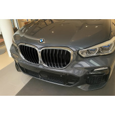 Ніздрі 1 Bar (2019-2022, чорний глянець з хром окантовкою) для BMW X5 G05 2019- рр