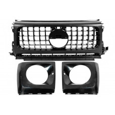 Решітка з окулярами G63 AMG 2018-style (для авто зі встановленим комплектом рестайлінгу) для Mercedes G сlass W463 1990-2018 рр