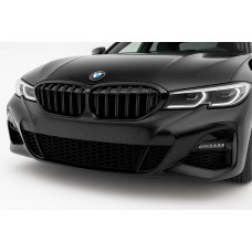 Ніздрі M-Look V2 (2018-2022, чорний глянець) З місцем під камеру для BMW 3 серія G20/G21 2018- рр