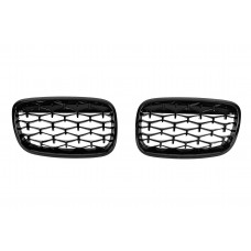 Ніздрі Diamond Black (чорний глянець) для BMW X5 E70 2007-2013 рр