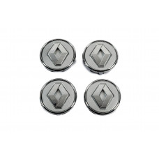 Ковпачки у диски сірі з кільцем 81568GR (57мм на 49мм, 4 шт) для Renault