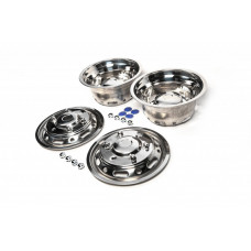 Ковпаки з нержавійки Ексклюзив V1 (2 катковий, 4 шт) 2013-2016 для Volkswagen Crafter рр