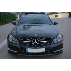 Передня решітка Diamond Black для Mercedes C-class W204 2007-2015 рр